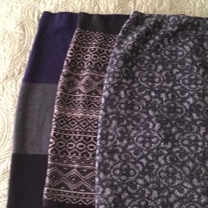 Lot of 3 size M pull on pencil skirts all washable .